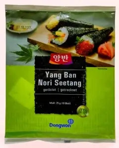 Yaki Nori Coreana básica (alga seca para el sushi)